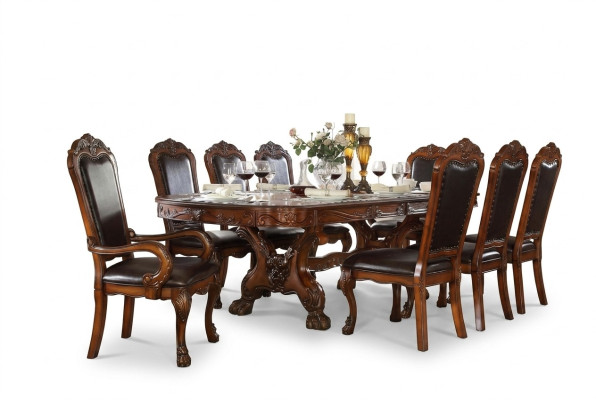 Königlicher Esstisch + 8x Stühle Komplettes Esszimmer Tisch Stuhl 9tlg.