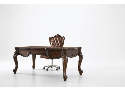 Büroset Schreibtisch Chefsessel Komplett Office Rokoko Barock 2tlg. Set