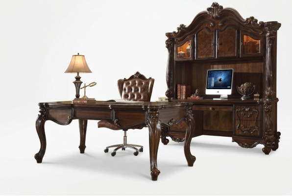 Edles Luxus Büro Zimmer Set Schreibtisch + Sessel + Computertisch