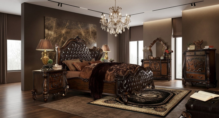 Luxus Klasse Schlafzimmer Set Barock Rokoko Bett Dekor Doppelbett Betten