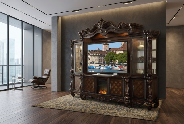 Designer Wohnzimmer Dekorative Klassisch TV Anbauwand Medienwand Fernsehwand