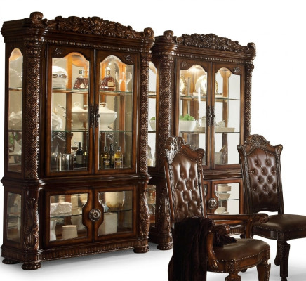 Vitrine Schrank Vitrinen Wohnzimmer Schau Schränke Barock Rokoko Holz