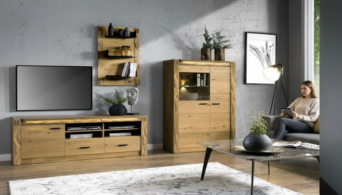 Modernes Design Wohn Wand Wohnzimmer Sideboard RTV Regal Vitrine
