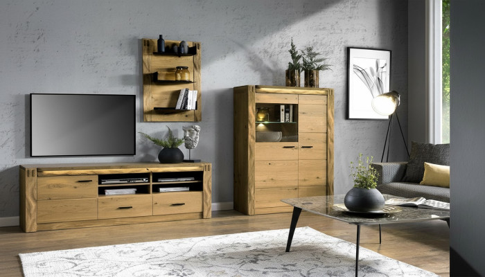 Modernes Design Wohn Wand Wohnzimmer Sideboard RTV Regal Vitrine