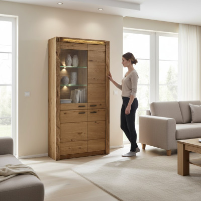 Vitrine Holz Schrank Klassische Vitrinen Holz Schränke Design Wohnzimmer Neu