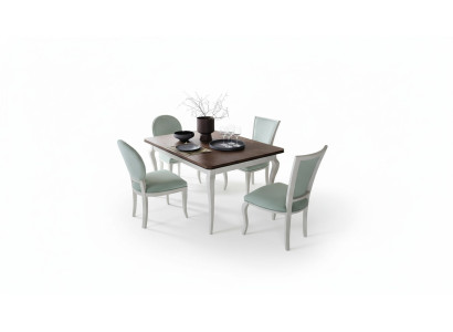 Klassischer Esstisch Garnitur Tisch Holz Esszimmer 4x Stuhl Stühle Set