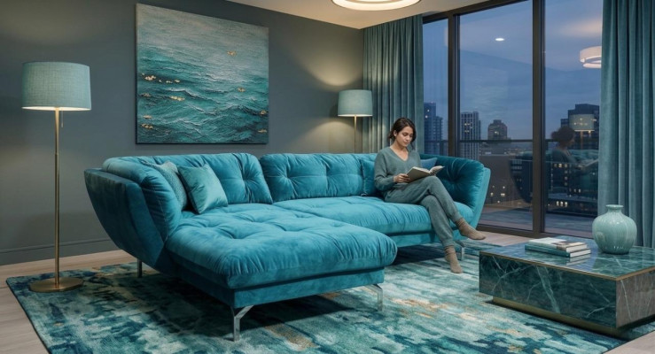 Ecksofa L-Form Sofa Couch Design Couchen Polster Textil Neu Eck Garnitur