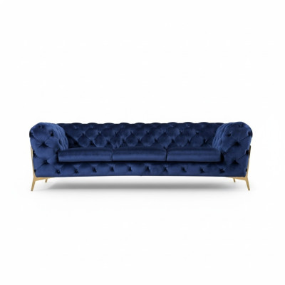 Chesterfield Sofagarnitur Sofa Couch Polster 3 2 1 Sitzer Leder Sofas Stoff Neu