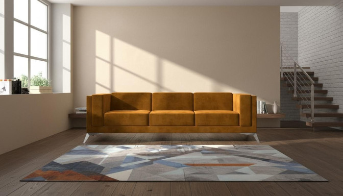 Big Couch Polster Sofa Textil Chesterfield Couchen Stoff xxl Dreisitzer 3 Sitzer