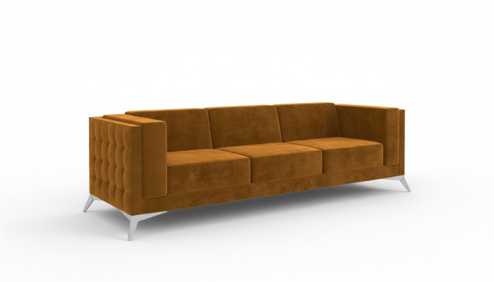 Big Couch Polster Sofa Textil Chesterfield Couchen Stoff xxl Dreisitzer 3 Sitzer