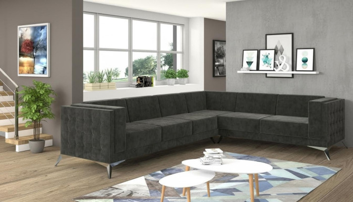 Design Esk Ecksofa L-form Modern Sofas Stoffsofa Couch Wohnlandschaft