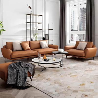 Sofagarnitur 4+3+2 Ledersofa Couch Wohnlandschaft Garnitur Design Modern Sofa