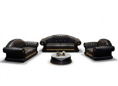 Sofagarnitur 3+2+1 Sitzer Wohnlandschaft Polster Sofa Couch Garnitur Sofas Leder