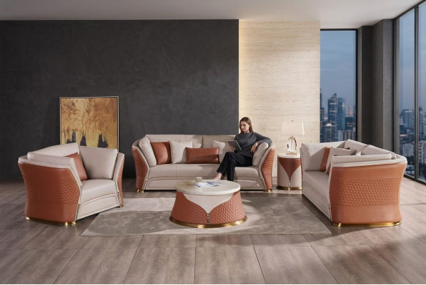 Couchen Sofas Polster Leder 32 Sitzer Sofagarnitur Set Designer Garnituren