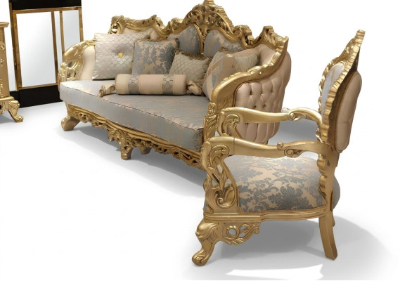 Sofagarnitur 3+3 Sitzer Chesterfield 2x Sofa Klassisch Relax Sessel 2tlg.Möbel