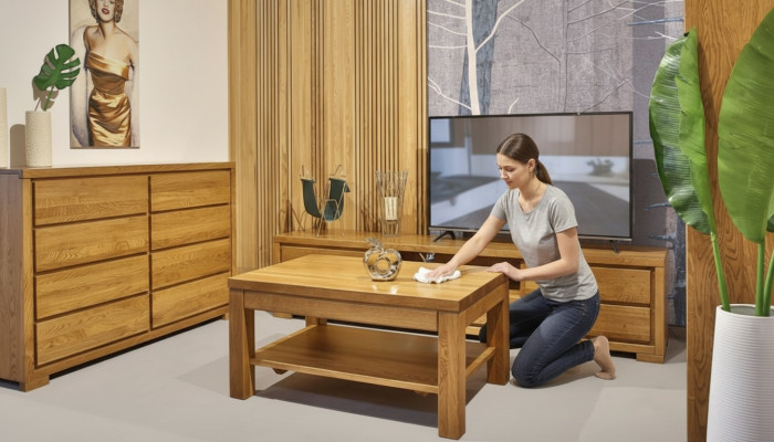 Wohnzimmer Holz Möbel Set Massive Kommode Sideboard Couchtisch rtv 3tlg. Set Neu