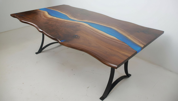 Esstisch River Table Echtes Holz Flusstisch 220x100 Massive Tische Epoxidharz