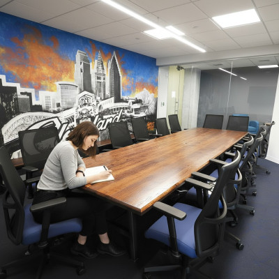 Konferenz Besprechnung Table Echtes Holz Massive Möbel Tische Esstzisch
