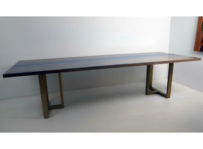 Epoxidharz Esstisch River Table Echtes Holz Massiv Deko Tische 220x100