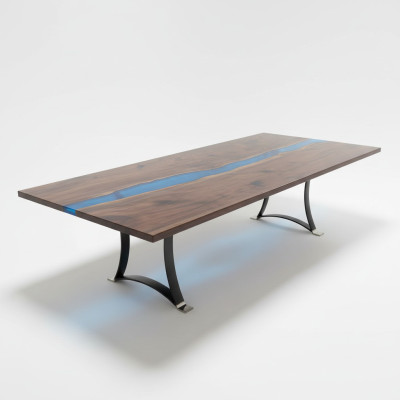 Epoxidharz Esstisch River Table 240x100 Flusstisch Neu Echtes Holz Tische