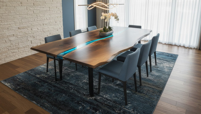 Tisch esstisch tische epoxid harz epoxy massive design möbel 240x100 echtes holz