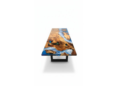 Esstisch Design Tisch Harz Moderne Tische Meer Fluss Möbel 220x90 Epoxid Ozean