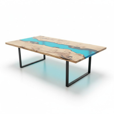 Fluss Tische Esstisch Design Tisch Moderne Möbel 220x100 Epoxid Harz Ozean Meer