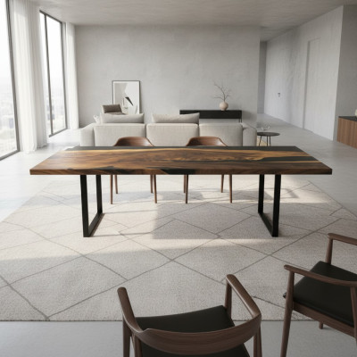 Epoxidharz Esstisch River Table 260x90 Neu Echtes Holz Tische Massiv