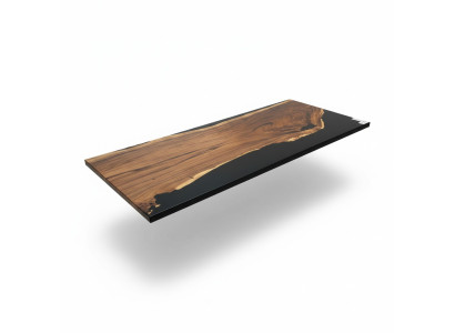 Esstisch Black Wasser River Echtes Holz Flusstisch 265x100 Tische