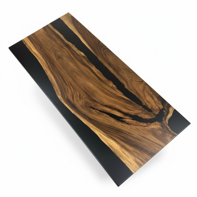 Esstisch Black River Table Echtes Holz 220x95 Tische Epoxidharz Neu