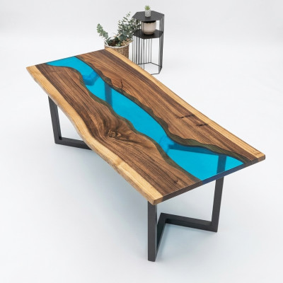 Beistelltisch Epoxid Harz Tisch Couchtisch Handgefertigter Couchtisch 120x60cm