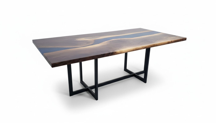 Esstisch Design Tisch Harz Moderne Tische Meer Ozean Fluss Möbel 220x90 Epoxid