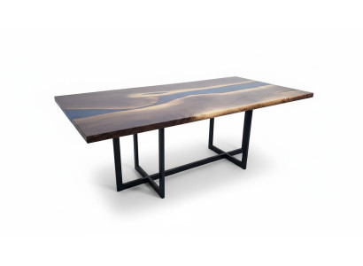 Esstisch Design Tisch Harz Moderne Tische Meer Ozean Fluss Möbel 220x90 Epoxid