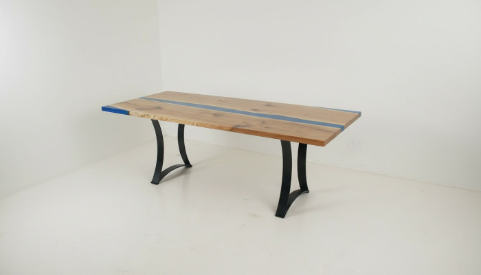 Epoxid harz esstisch echtes holz möbel wasserfall epoxy tisch giessharz massive
