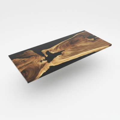 Tisch esstisch tische epoxid harz epoxy echtes holz massive möbel wasserfall