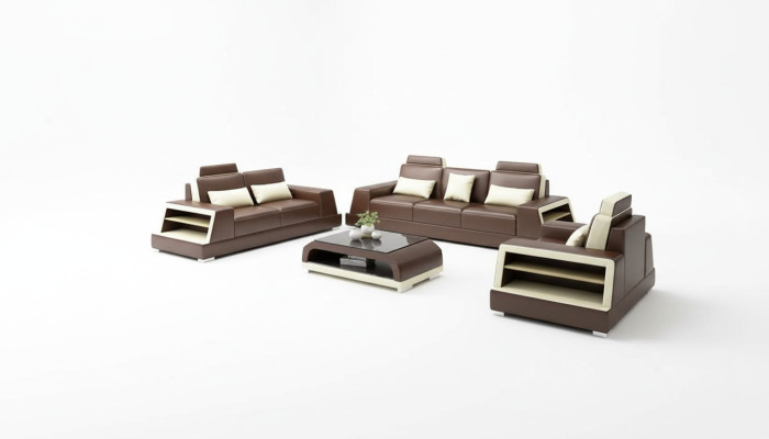 Design Sofa Sofagarnitur 321 Sitzer Couchtisch Garnituren Leder Set Gruppe 4tlg