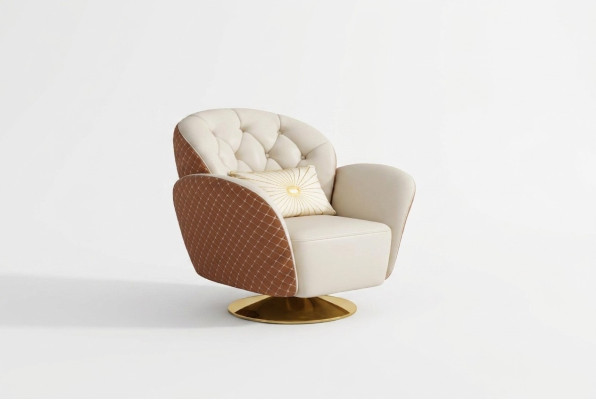 Sessel Einsitzer Relax 360° Dreh Stuhl Polster Ledersessel Sofa Club
