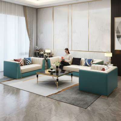 Sofagarnitur Designer Sofa Ledersofa 321 Sitzer Dekorative Modernes Sofa