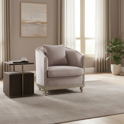 Wohnzimmer Luxus Sessel Hotel Polster Deko Moderne Einsitzer Designer Grau