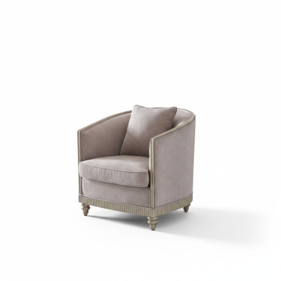 Wohnzimmer Luxus Sessel Hotel Polster Deko Moderne Einsitzer Designer Grau