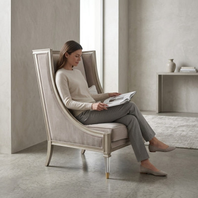 Luxus Sessel Design Stuhl Dubai Hotel Möbel Einrichtung Einsitzer Relax