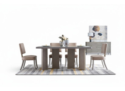 Komplette Esszimmer Garnitur Tisch + 4x Lehnstuhl Stühle Luxus Essgruppe