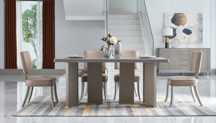 Komplette Esszimmer Garnitur Tisch + 6x Lehnstuhl Stühle Luxus Essgruppe