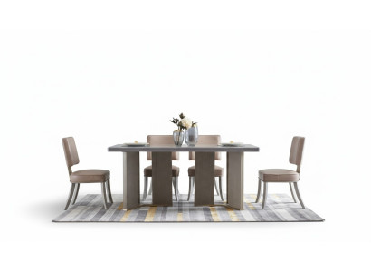 Komplette Esszimmer Garnitur Tisch + 6x Lehnstuhl Stühle Luxus Essgruppe