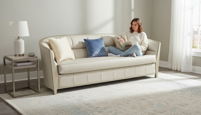 Sofagarnitur 4+1+1 Sitzer Wohnzimmer Kunstleder Polstermöbel Luxus Sofa
