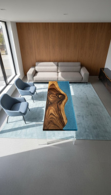 Epoxid harz esstisch echtes deko holz massive möbel wasserfall epoxy tisch