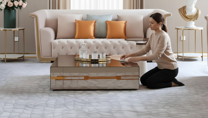 Designer Modern Couchtisch Beistelltisch Sofa Marmor Tisch Glas Kaffeetisch Neu