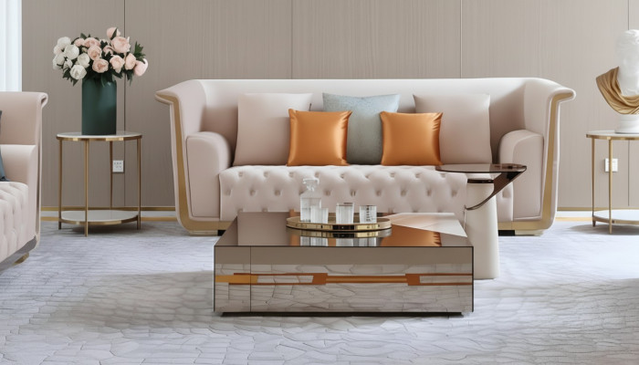 Designer Modern Couchtisch Beistelltisch Sofa Marmor Tisch Glas Kaffeetisch Neu