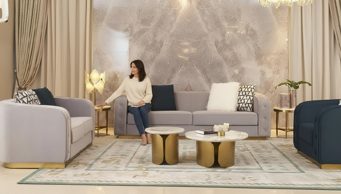 Sofagarnitur 3+2+1 Sitzer Set Design Sofas Polster Couchen Textil Moderne Relax