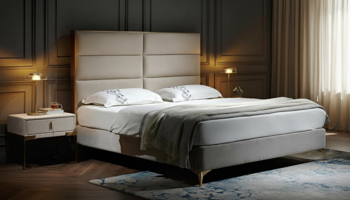 Bett 2x Nachttisch 3tlg. Schlafzimmer Set Design Luxus Schlafzimmer Hotel Möbel